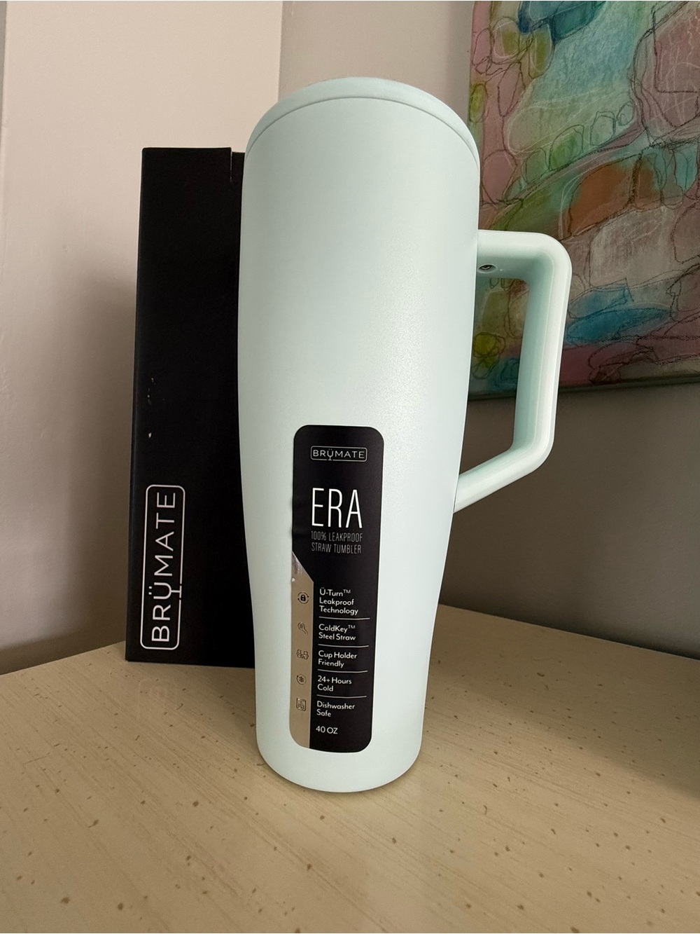 BrüMate Era 40oz Leakproof Straw Tumbler Blue Agave NWT